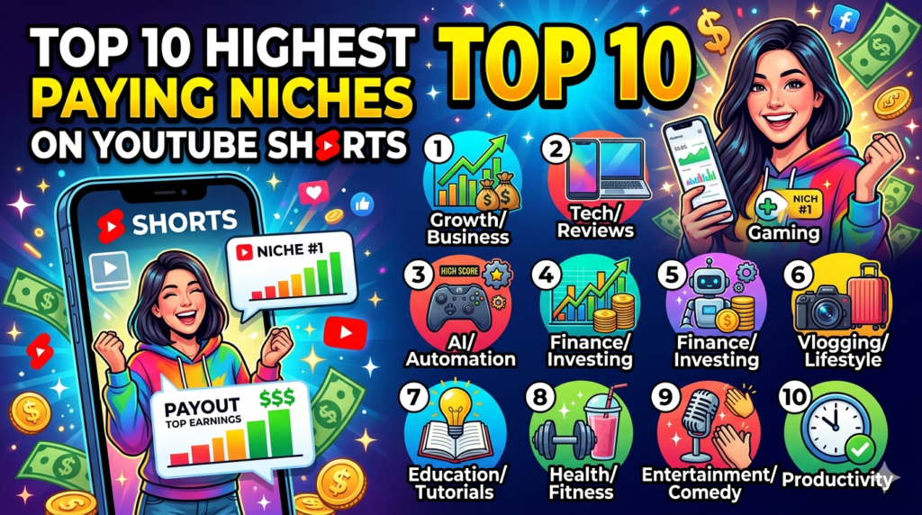 Top 10 Highest Paying Niches on YouTube Shorts (2026 Guide)