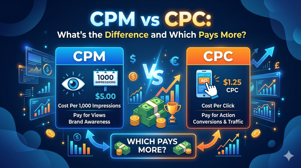 CPM vs CPC: What’s the Difference and Which Pays More?