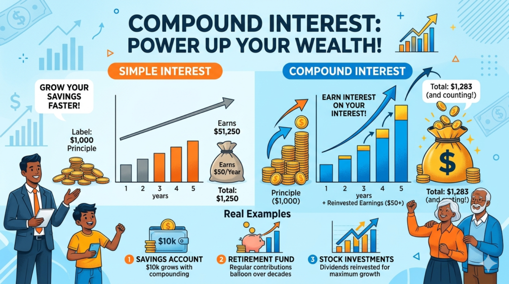 Compound Interest Explained with Real Examples